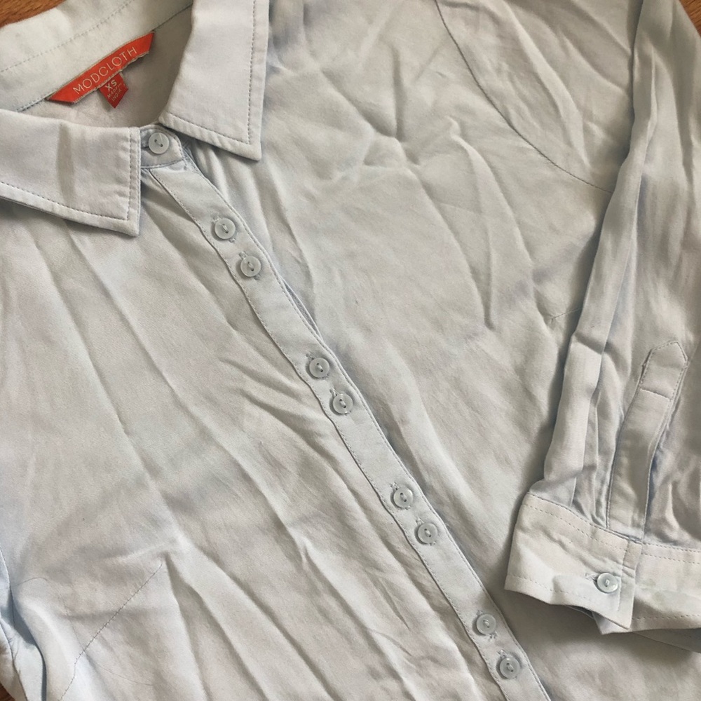 ModCloth light blue button up - Picture 5 of 8